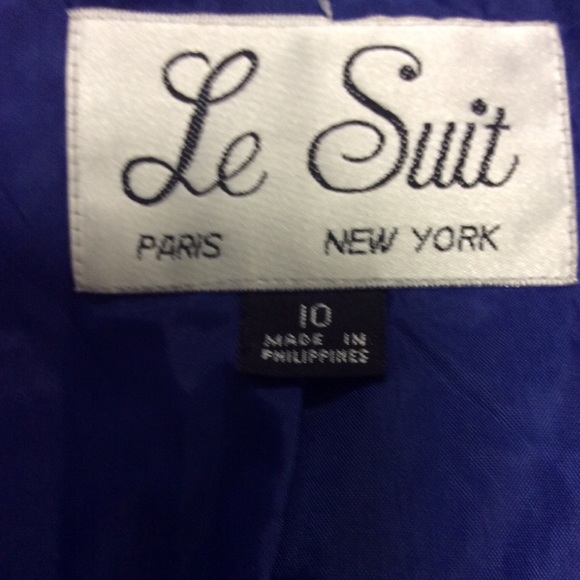 Le Suit Vintage Wool Blend Plaid Blazer (10) - Picture 6 of 7